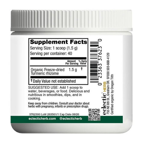 Eclectic Herb, Turmeric, 60 gm