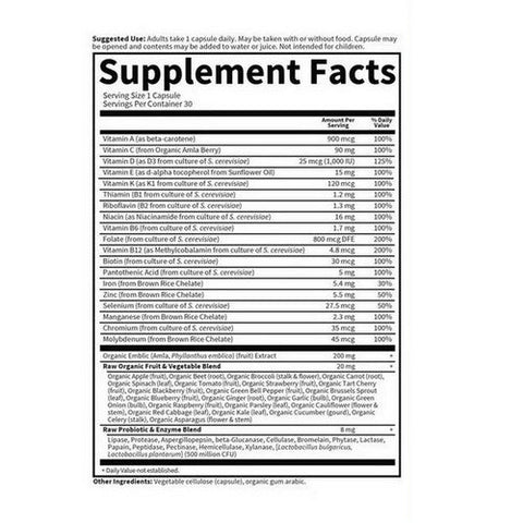 Garden of Life, Vitamin Code RAW One for Women, 30 caps Garden of Life