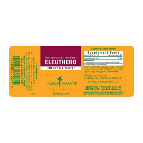 Herb Pharm, Eleuthero Siberian Ginseng Extract, 1 oz