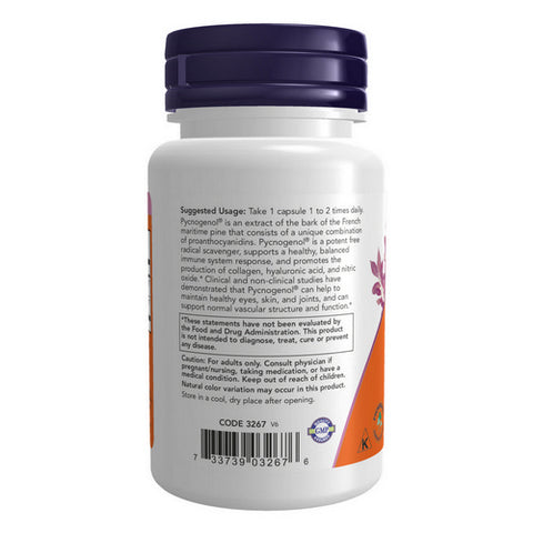 Now Foods, Pycnogenol, 100 mg, 60 Veg Caps