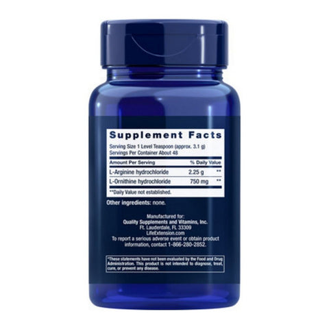 Life Extension, Arginine Ornithine Powder, 150 gms