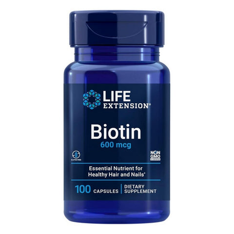 Life Extension, Biotin, 600 MCG, 100 caps