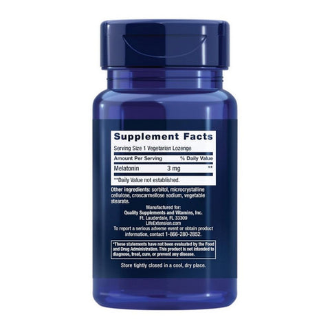 Life Extension, Melatonin, 3 mg, 60 lozenges