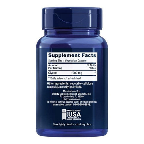 Life Extension, Glycine, 1000 mg, 100 caps Life Extension