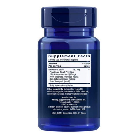 Life Extension, Resveratrol, 100 mg, 60 Veg Caps