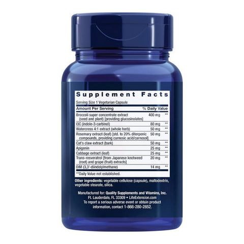 Life Extension, Triple Action Cruciferous Vegetable Extract, with Resveratrol 60 vcaps