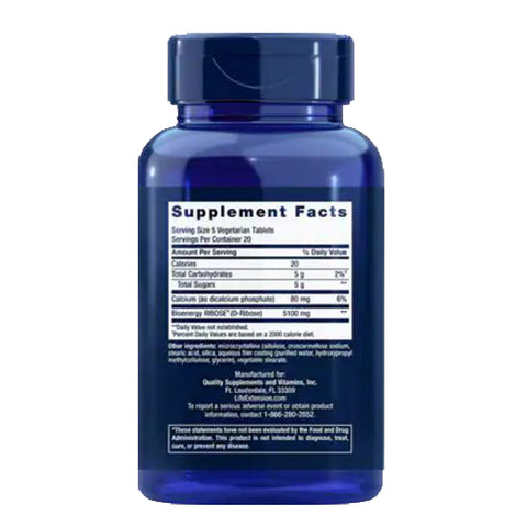 Life Extension, D-Ribose Tablets, 100 vtabs