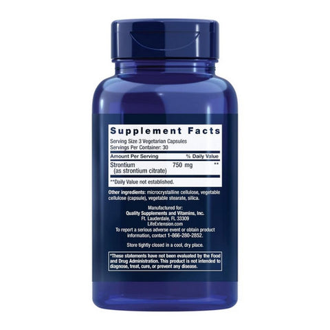 Life Extension, Strontium Caps, 750 mg, 90 Vegetarian Capsules