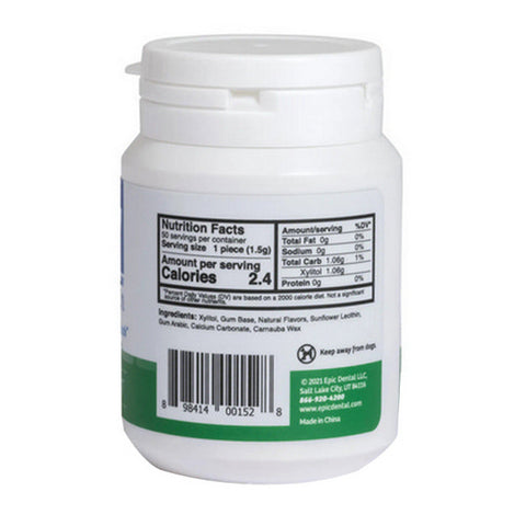 Epic Dental, Xylitol Gum Spearmint, Spearmint 50 ct