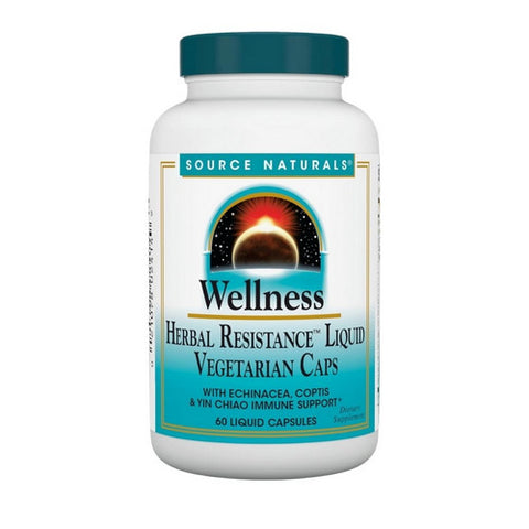 Source Naturals, Wellness Herbal Resistance Liquid, 60 Caps