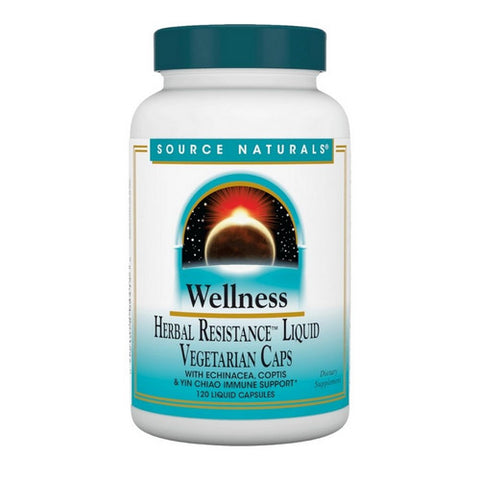 Source Naturals, Wellness Herbal Resistance Liquid, 120 Caps