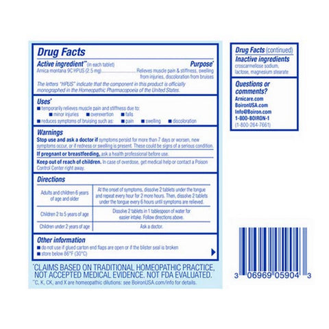 Boiron, Arnicare Arnica, 60 tabs