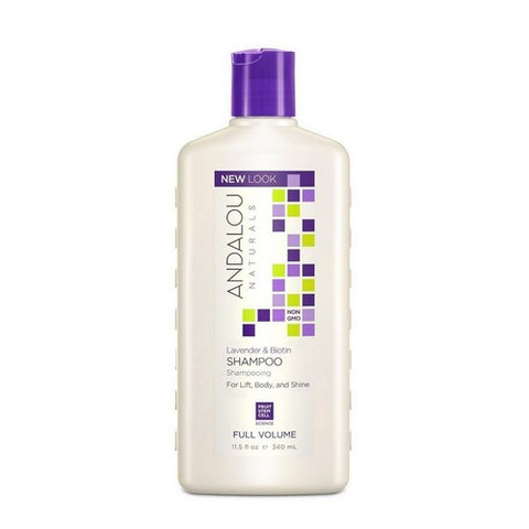 Andalou Naturals, Full Volume Shampoo, Lavender and Biotin 11.5 oz