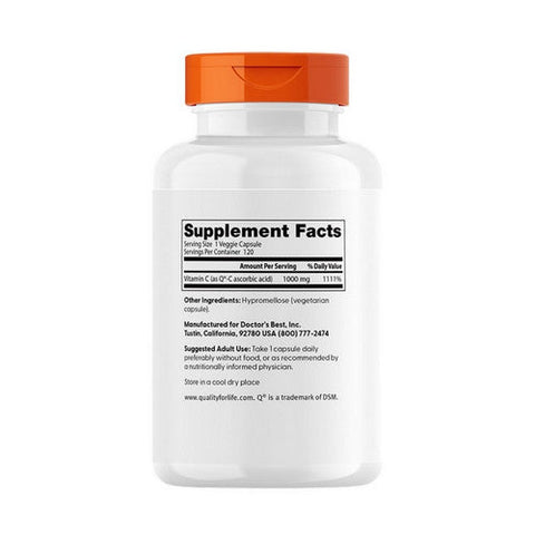Doctors Best, Vitamin C With Q-C, 1000 Mg, 120 Veggie Caps Doctors Best