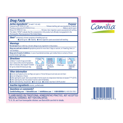 Boiron, Camilia Teething Relief Liquid Doses, 30 Drops