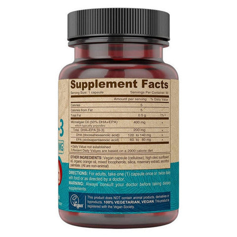 Deva Vegan Vitamins, DHA & EPA - Omega-3 Vegan, 90 Veg Caps Deva Vegan Vitamins