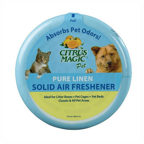 Citrus Magic, Solid Air Freshener Absorbs Pet Odors, Pure Linen 20 oz Citrus Magic