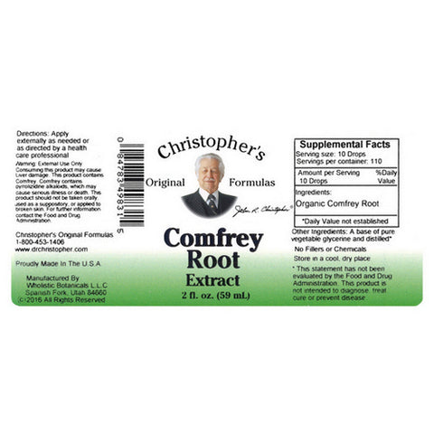 Dr. Christophers Formulas, Original Formulas Comfrey Root Extract, 2 oz