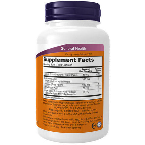 Now Foods, Hyaluronic Acid, 120 vcaps Now Foods