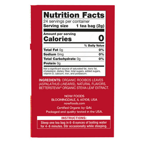 Now Foods, Better Off Red Rooibos Tea, Vanilla Citrus Blush 24 bags