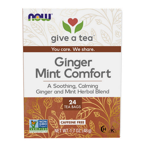 Now Foods, Ginger Mint Comfort Tea, 24 bags