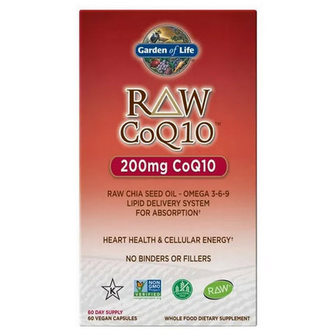 Garden of Life, RAW CoQ10, 200 mg, 60 vcaps