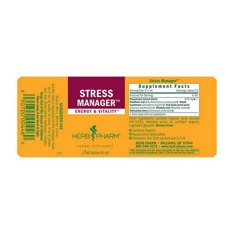 Herb Pharm, Stress Manager, 1 Oz Herb Pharm