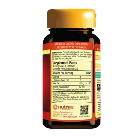 Nutrex Hawaii, BioAstin Hawaiian Astaxanthin, 12 MG, 25 CAPS