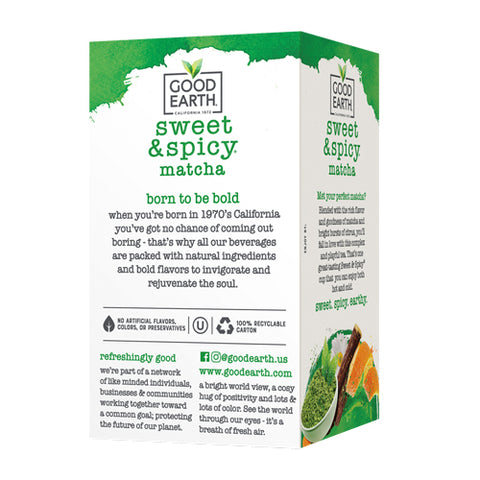 Good Earth Teas, Green Tea Matcha Sweet And Spicy, 18 Bags