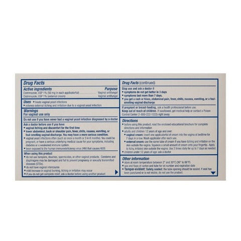 Sunmark, Clotrimazole Vaginal Usp 1% Antifungal Cream, 1.5 Oz Sunmark
