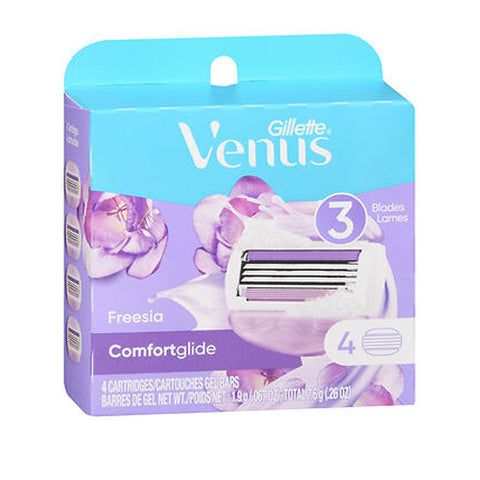 Gillette, Venus Comfortglide Cartridges Freesia, 4 each