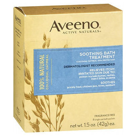 Aveeno, Active Naturals Soothing Bath Treatment Packets, 8 each