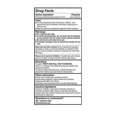 Refresh, Plus Lubricant Eye Drops Original Strength, 70 Count Refresh