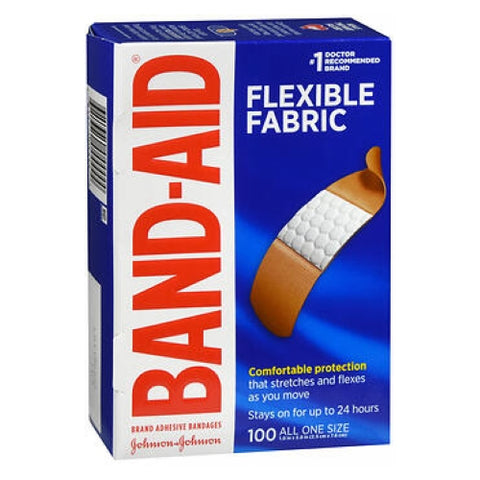 Band-Aid, Flexible Fabric Adhesive Bandages, 100 each