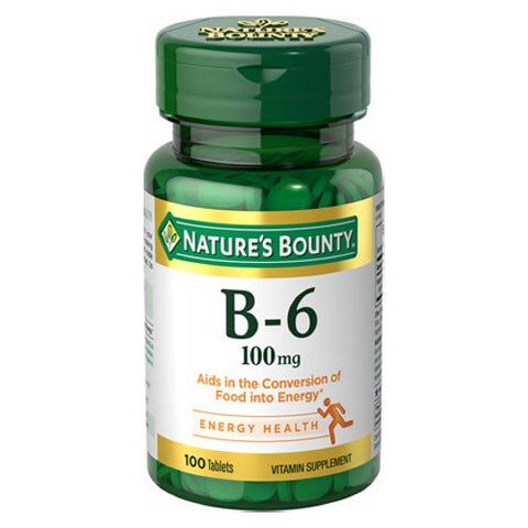 Nature's Bounty, Vitamin B-6, 100 mg, 100 tabs