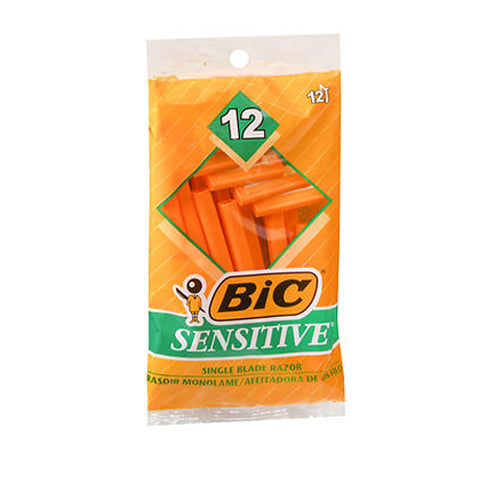 Bic, Single Blade Shavers Sensitive Skin, Pack Of 12