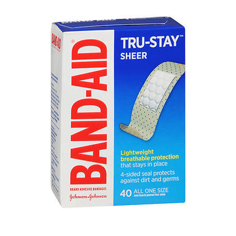 Band-Aid, Tru-Stay Sheer Strips Bandages All One Size, 40 each