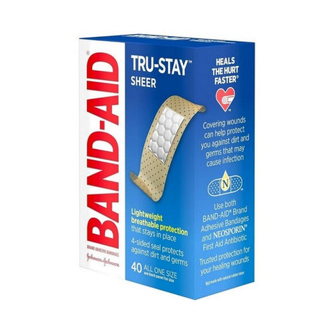 Band-Aid, Tru Stay Sheer Adhesive Bandages 3/4 X 3 Inch, 40 Count Band-Aid