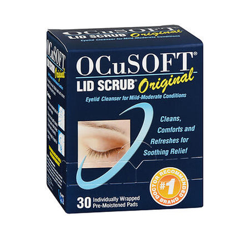 Ocusoft, Lid Scrub Eyelid Cleanser Pre-Moistened Pads Original Formula, Box Of 1