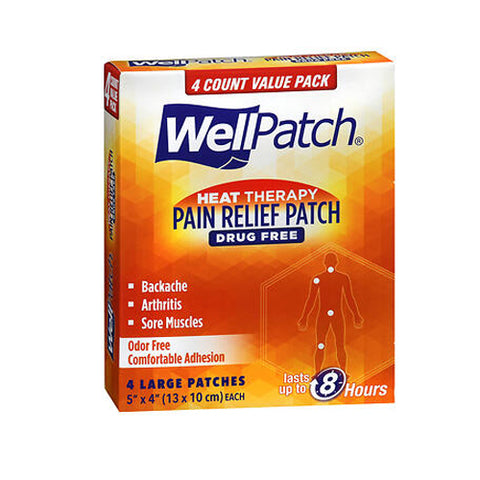 Wellpatch, Warming Pain Relief Patch, Large 4 each