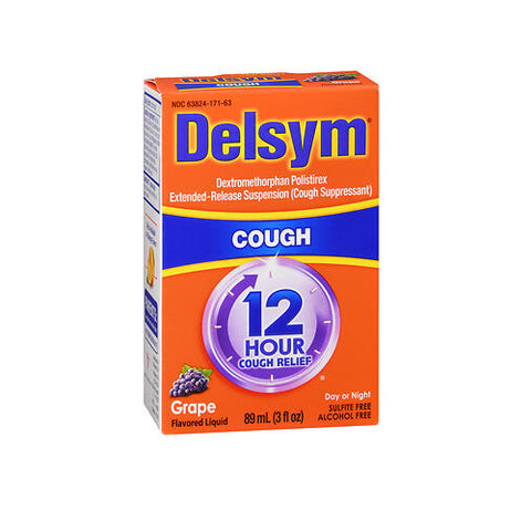 Delsym, Adult 12 Hour Cough Relief, Grape 3 oz