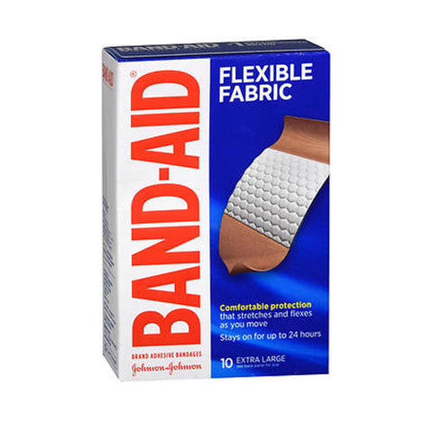 Band-Aid, Flexible Fabric Adhesive Bandages Extra Large, 10 each