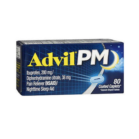 Advil, Pain Reliever And Nighttime Sleep Aid, 80 Caplets