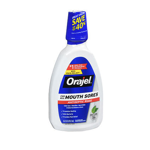 Orajel, Antiseptic Mouth Sore Rinse, 16 oz