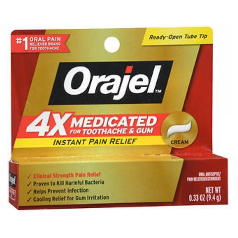 Orajel, Severe Toothache Pain Relief Gel, 0.33 oz