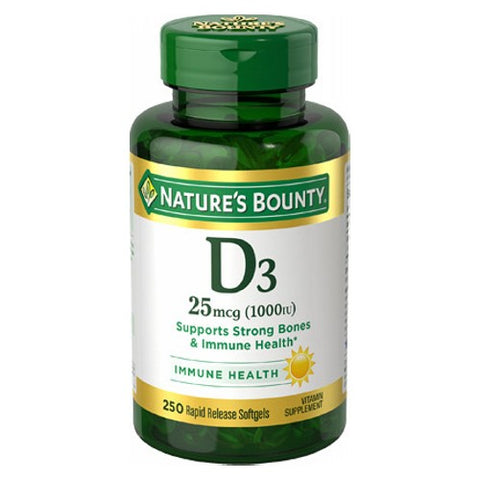 Nature's Bounty, D3 High Potency, 1000 IU, 250 Count