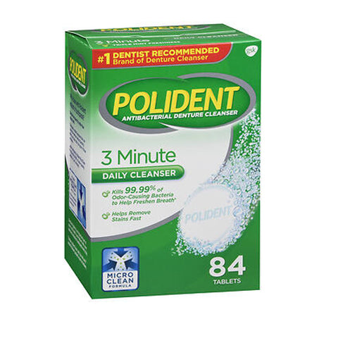 Abreva, Polident Denture Cleanser, Antibacterial 84 tabs