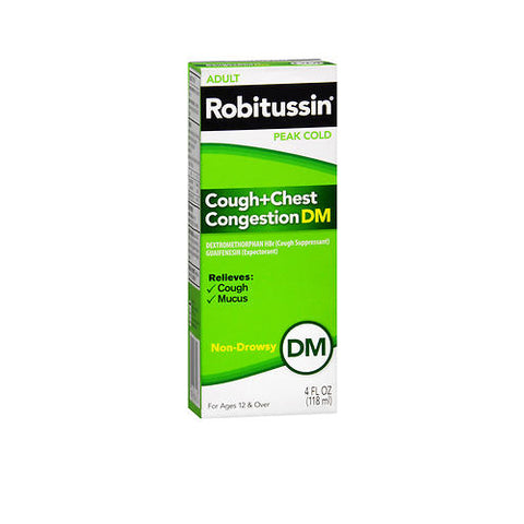 Robitussin, Adult Peak Cough & Chest Congestion Dm Liquid, 4 oz