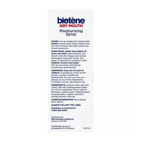 Biotene, Dry Mouth Moisturizing Spray Gentle Mint, 1.5 Oz Biotene
