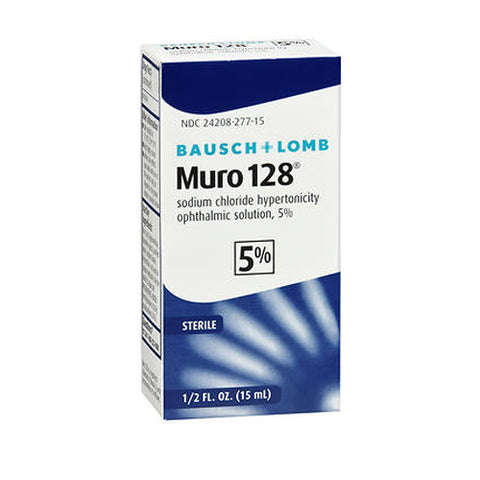 Bausch + Lomb, Bausch And Lomb Muro 128 5% Ophthalmic Eye Solution, 0.5 oz